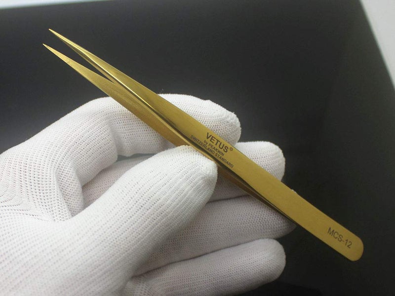 Vetus MCS Makeups Tweezers for Beauty Eyelashes Grip Picking Selection Works (MCS-12) - Image 5